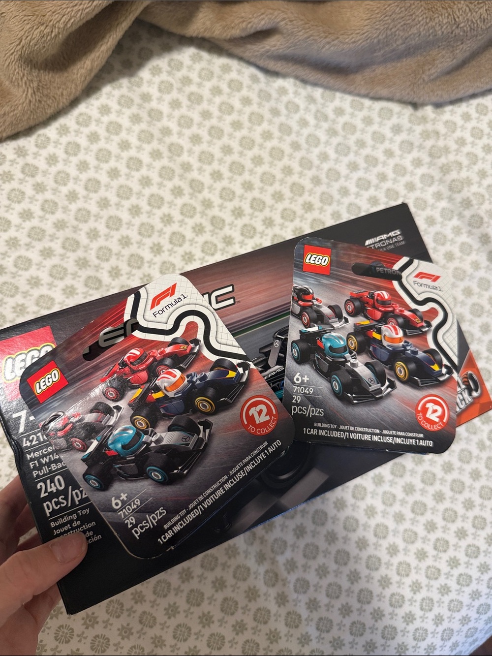 Lego Technic Black Race Car with Teal Accents - Picture 2 of 2
